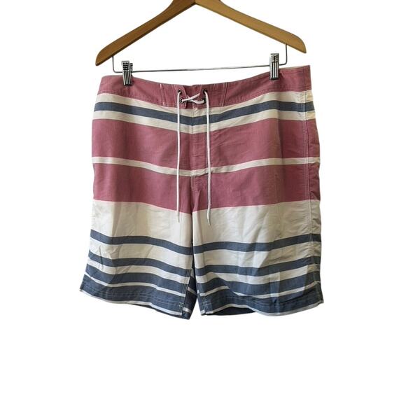 J.Crew Flex Swimwear Stripe 9" SwimSuit Swim Trunks Lined Men's 35 - Picture 1 of 3